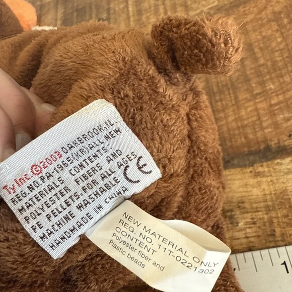 Ty Pluffies Lumpy Moose Plush Brown 2003 10” Stuffed Animal Toys - Picture 6 of 8